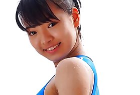 Asian teen blå badetøj rigtige badedragt ren non - nude asien rigtige badedragt asian