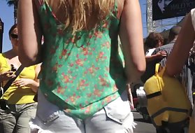 Sex, lidenskab, video, korte shorts - påvirkning af oslo, kinder røv
